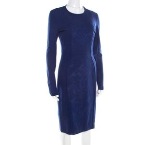 Stella McCartney Cobalt Blue Embossed Jacquard Long Sleeve #73